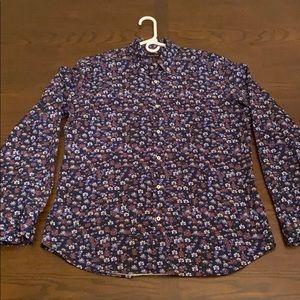 Massimo Dutti Floral Pattern Slim Shirt